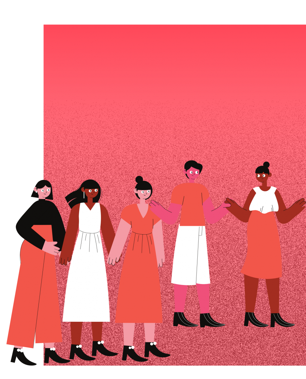 Graphic of a group of women