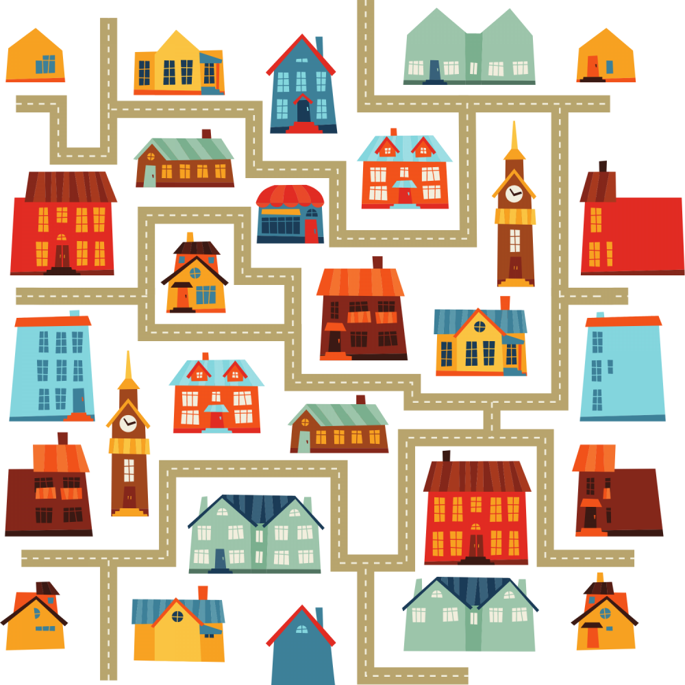 Graphic of a town